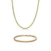 Thin Foxtail Chain Gift Set in Gold Ion Plated Stainless Steel, 22"