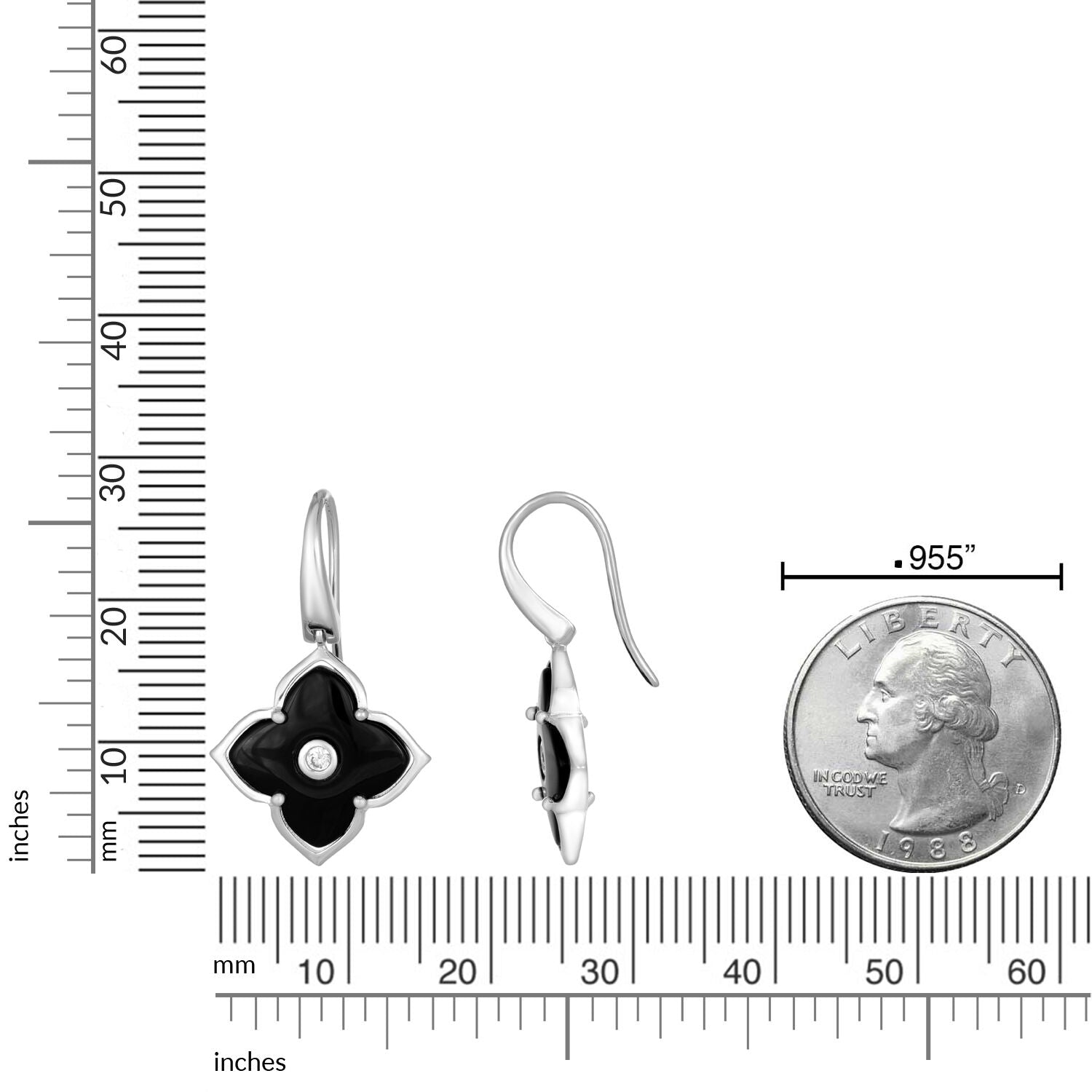 Flora Classic Flower Fish Hook Earrings