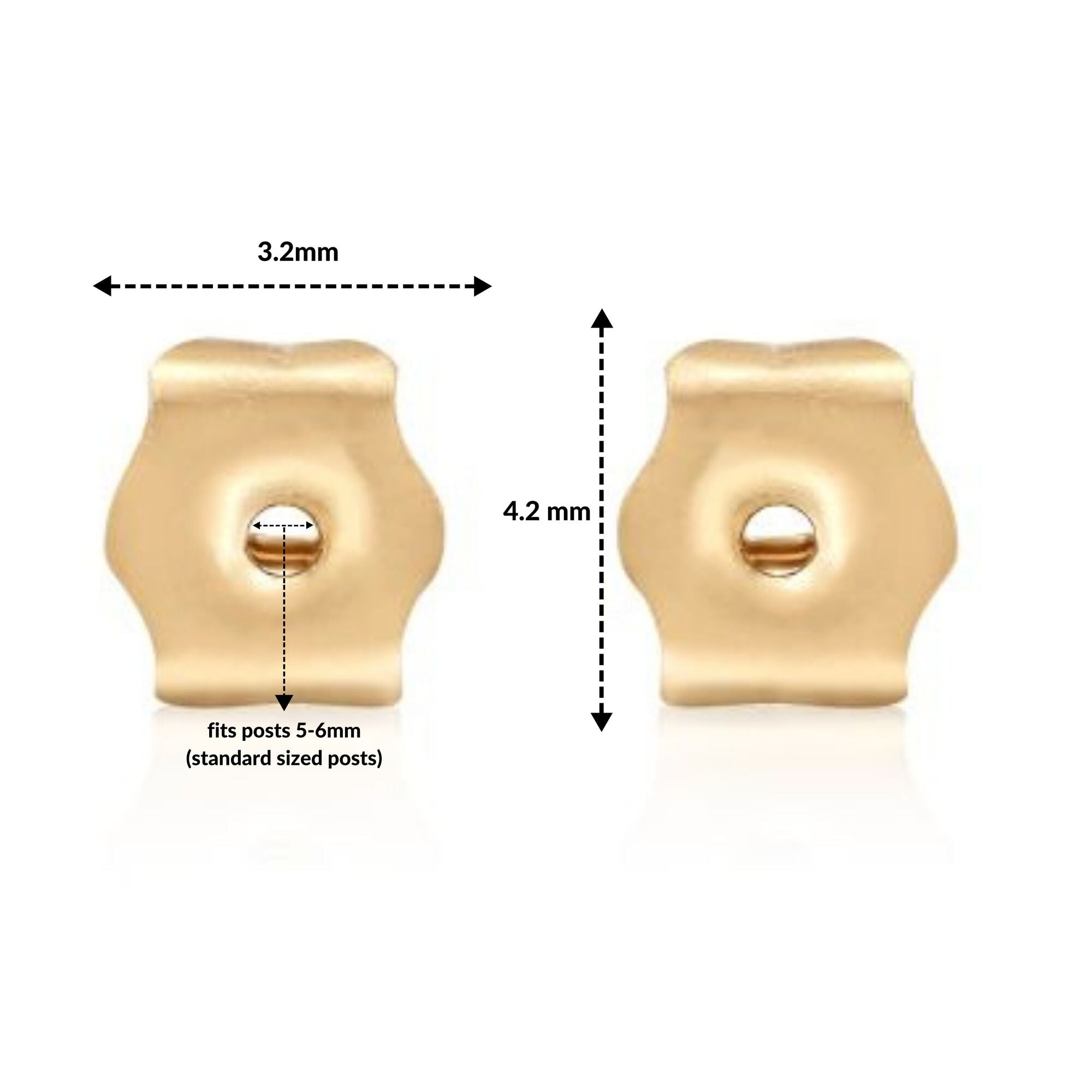 14K Gold Replacement Friction Back