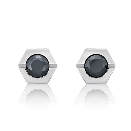 Hexagon Stud Earring in Stainless Steel