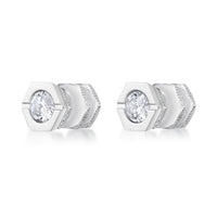 Hexagon Stud Earring in Stainless Steel