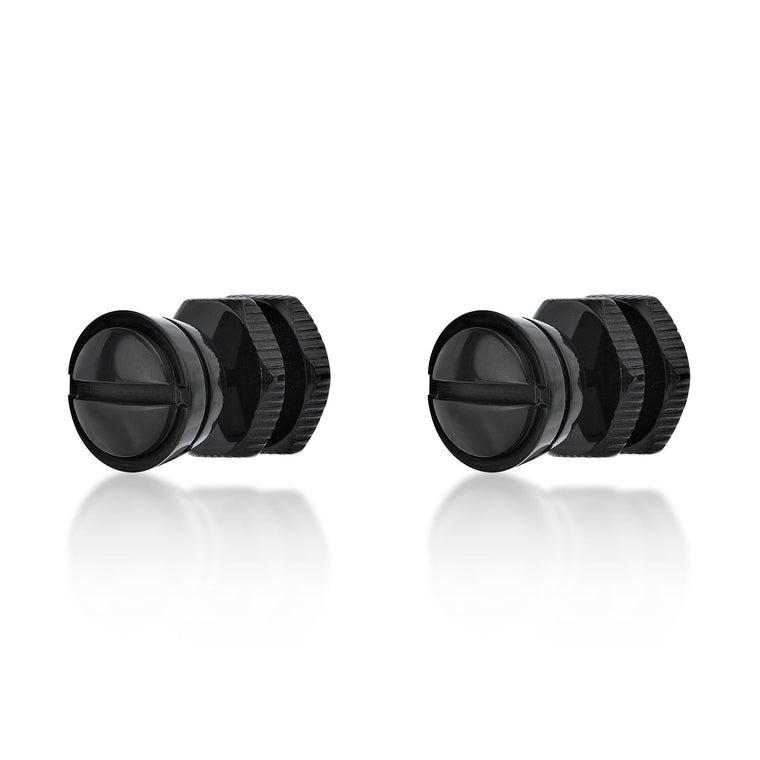 Men's Round Stud Earring in Black Ion Plated Stainless Steel