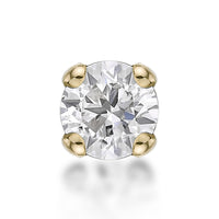 14K Gold Straight Bone Diamond Nose Ring - 20G