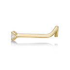 14K Screw Cubic Zirconia Nose Ring - 20G