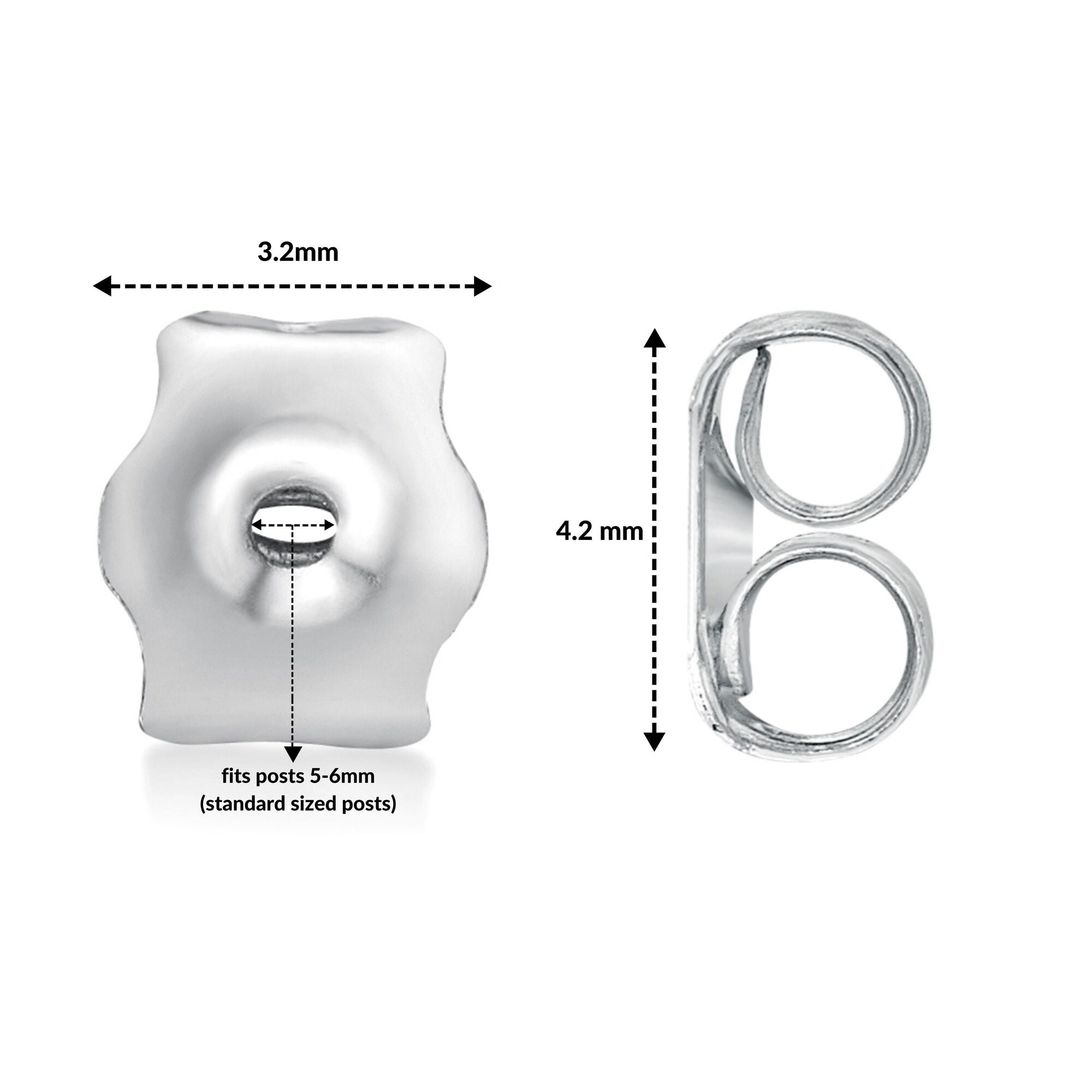 Sterling Silver Replacement Friction Back