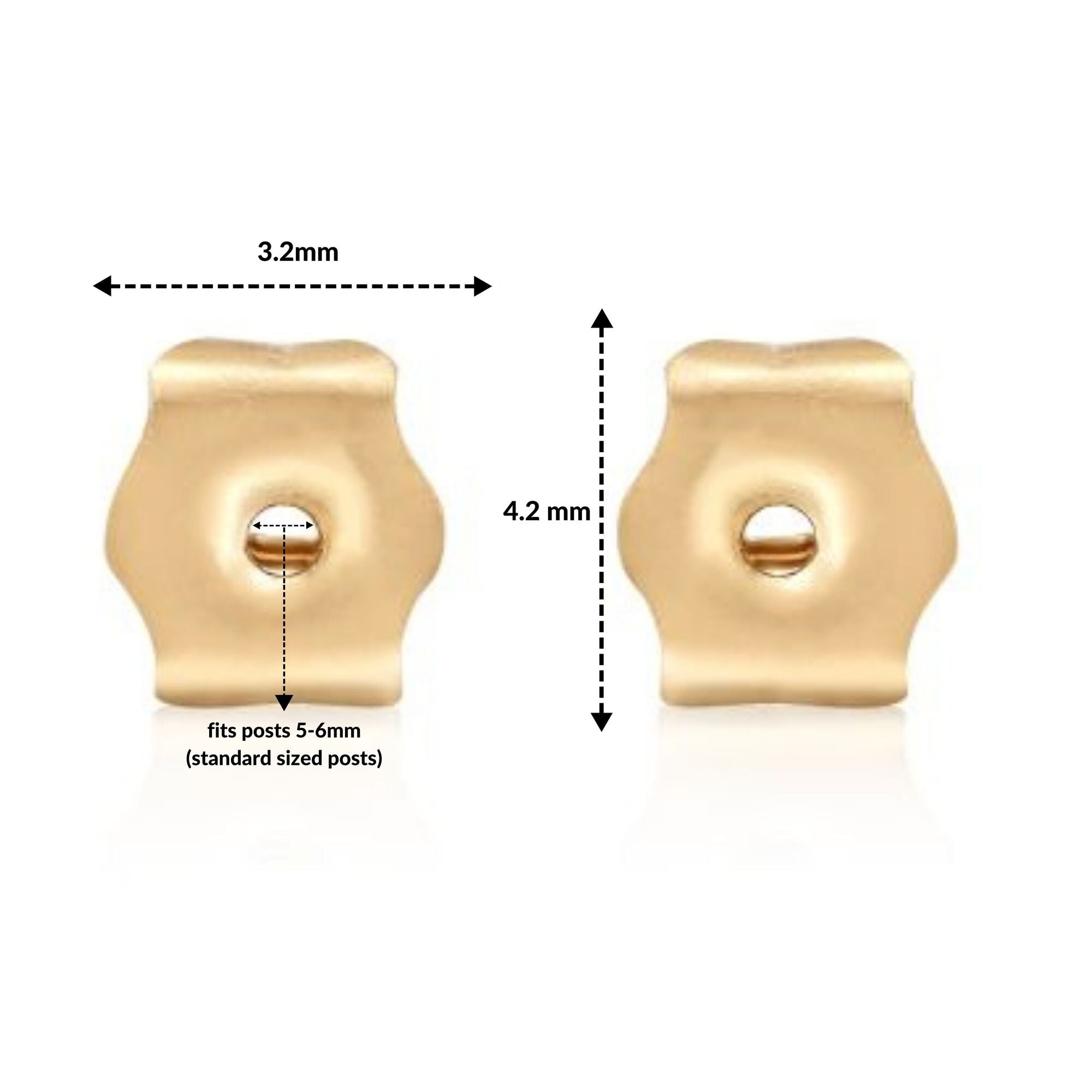 14K Gold Replacement Friction Back