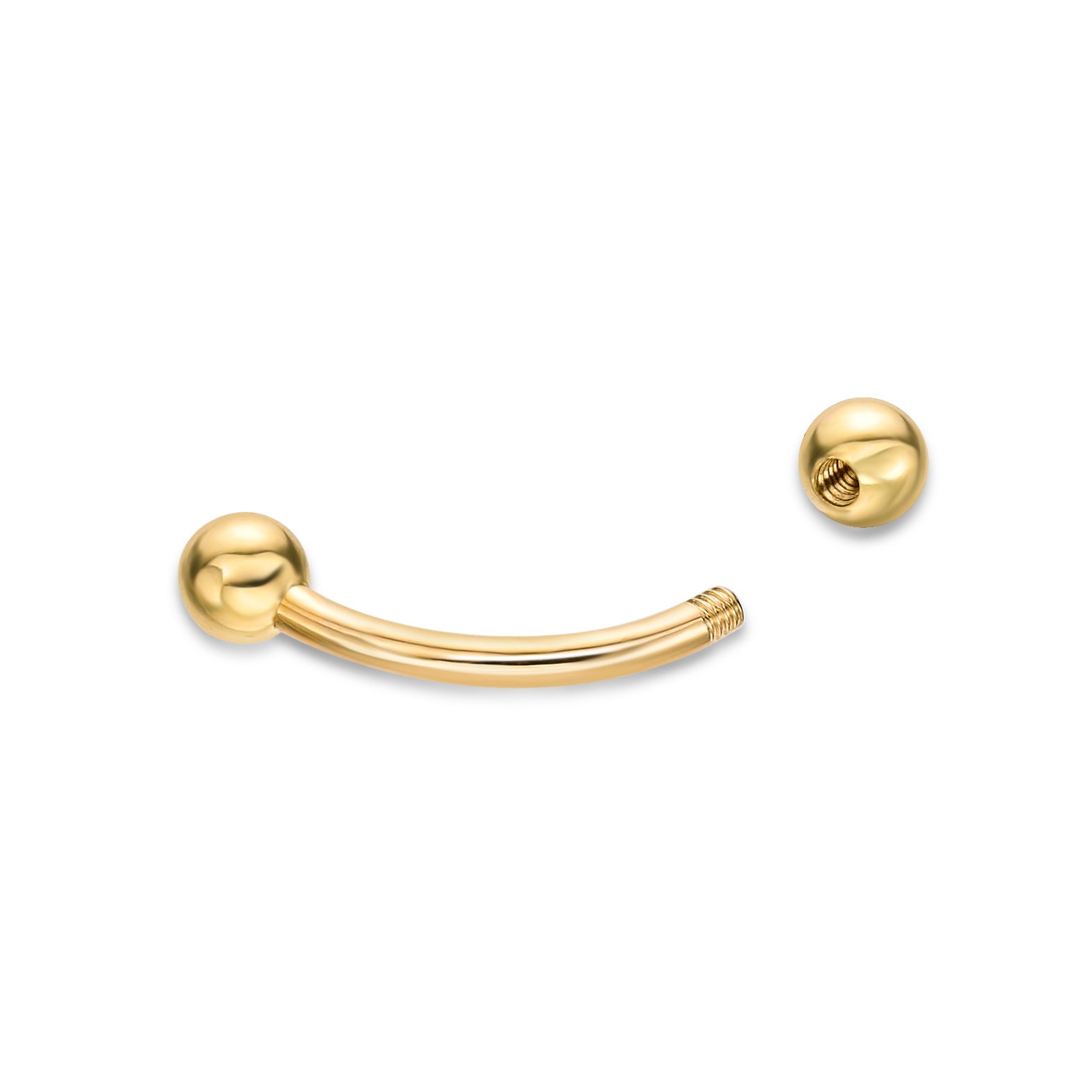 Banana Pin Barbell Eyebrow Piercing - 16G