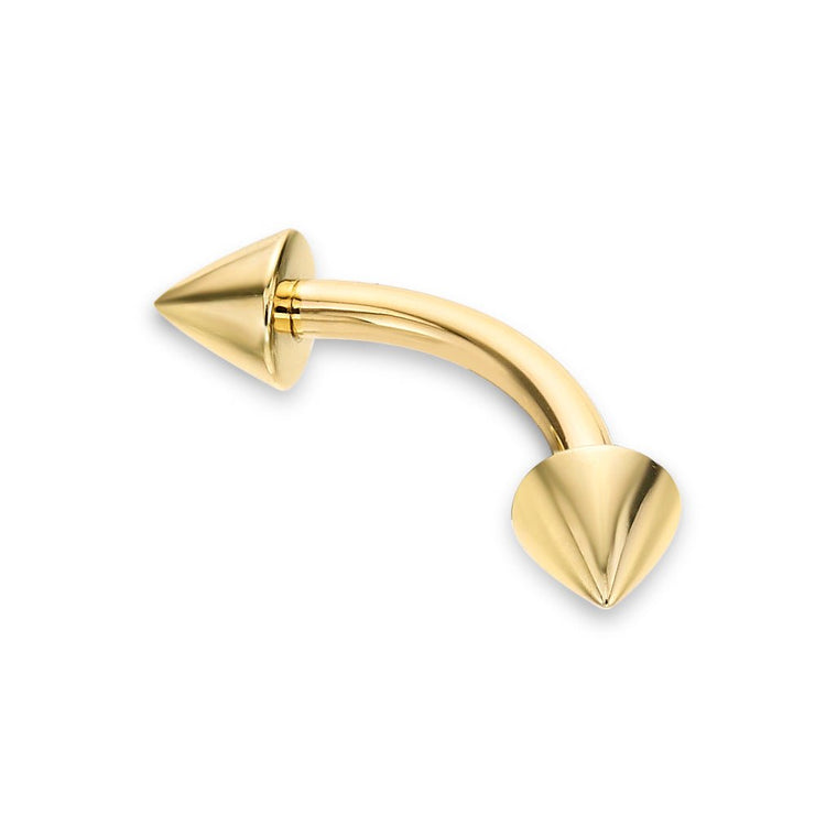 Banana Pin Spiked Eyebrow Piercing - 16G