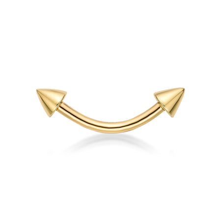 Banana Pin Spiked Eyebrow Piercing - 16G