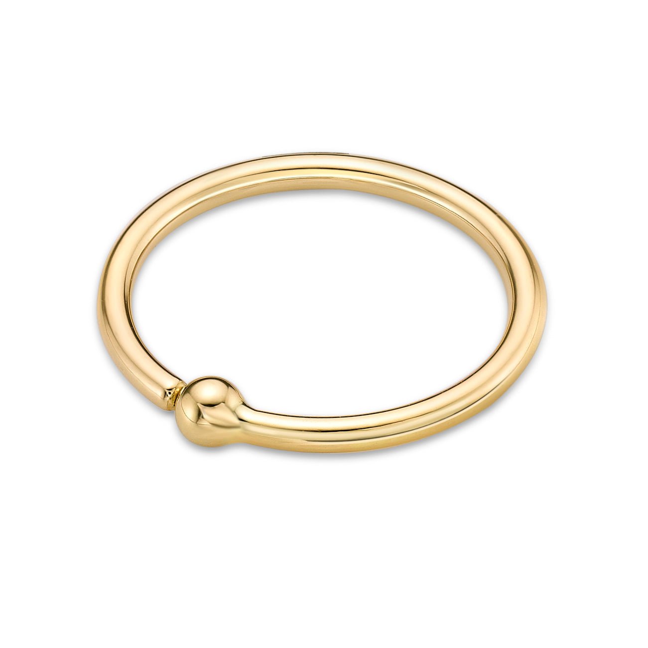 Captive Bead Hoop Nipple Ring - 14G