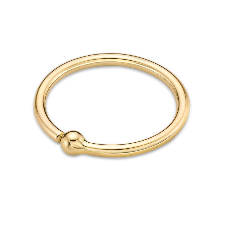 Captive Bead Hoop Nipple Ring - 14G