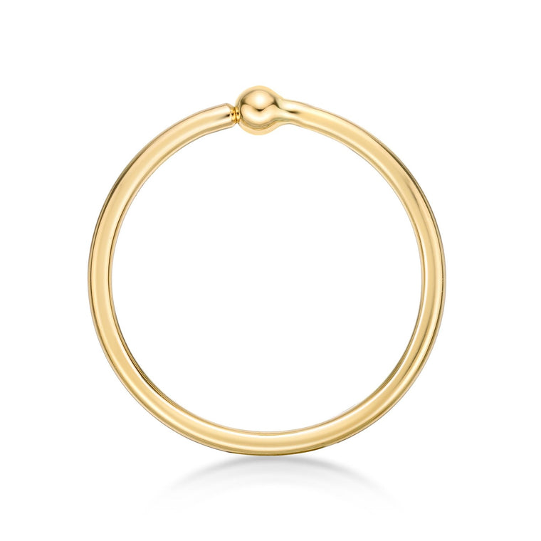 Captive Bead Hoop Nipple Ring - 14G