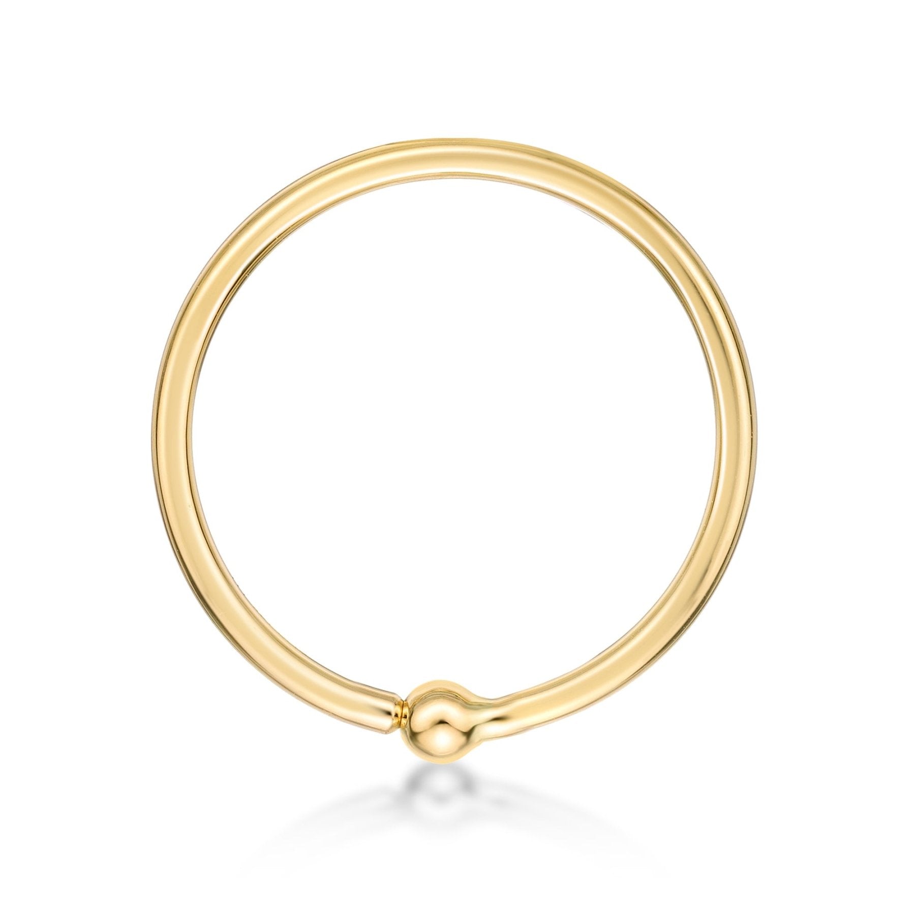 Captive Bead Hoop Nipple Ring - 14G