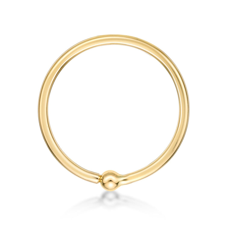 Captive Bead Hoop Nipple Ring - 14G