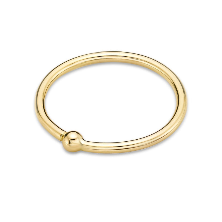 Captive Bead Hoop Nipple Ring - 14G