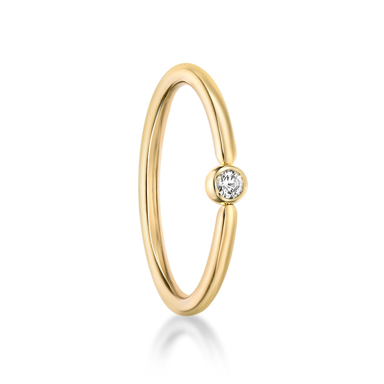 Swarovski Crystal Captive Bead Nipple Hoop - 14G