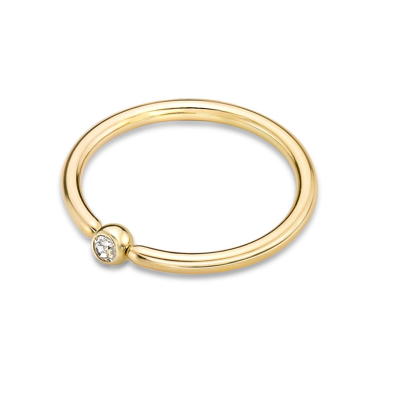 Swarovski Crystal Captive Bead Nipple Hoop - 14G