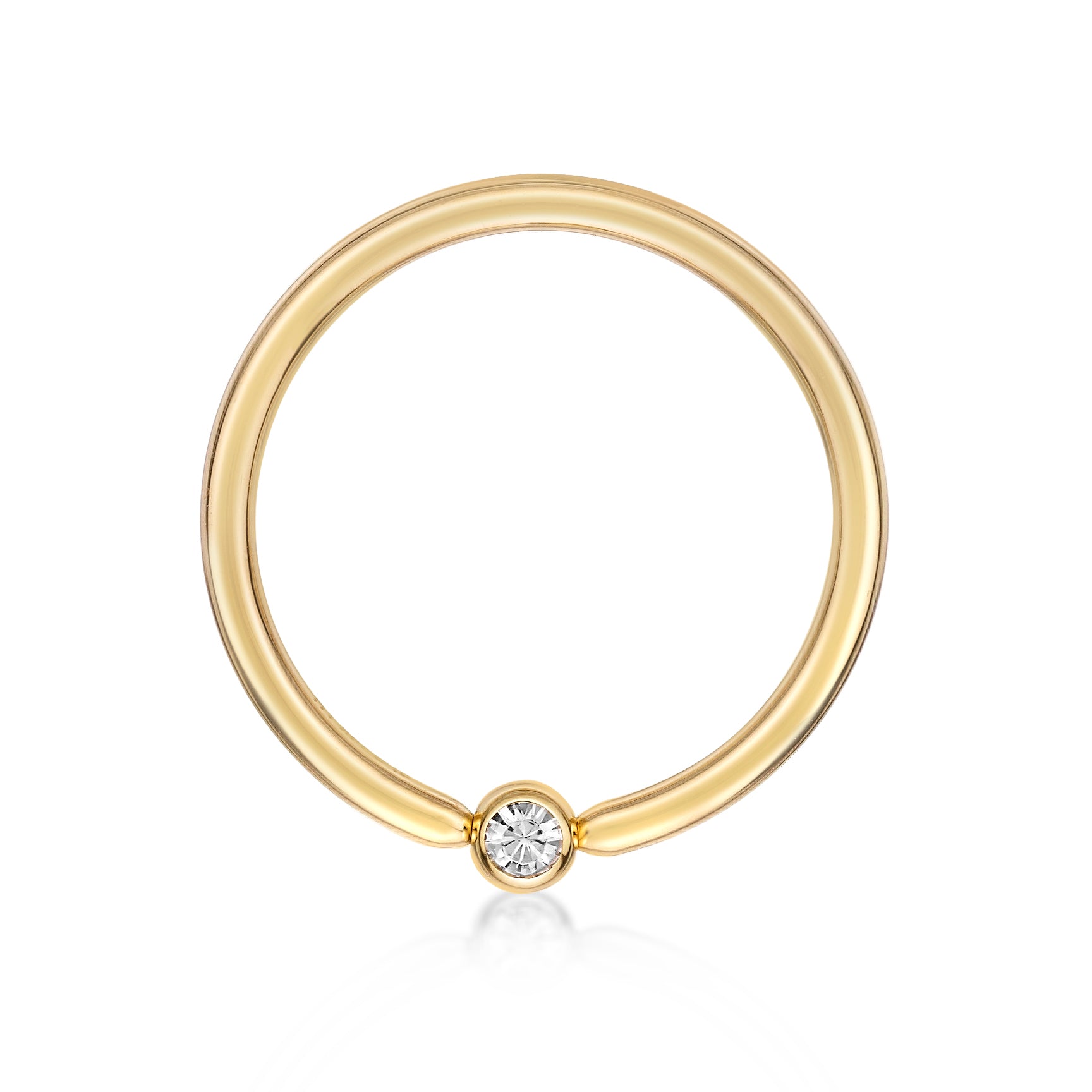 Swarovski Crystal Captive Bead Nipple Hoop - 14G