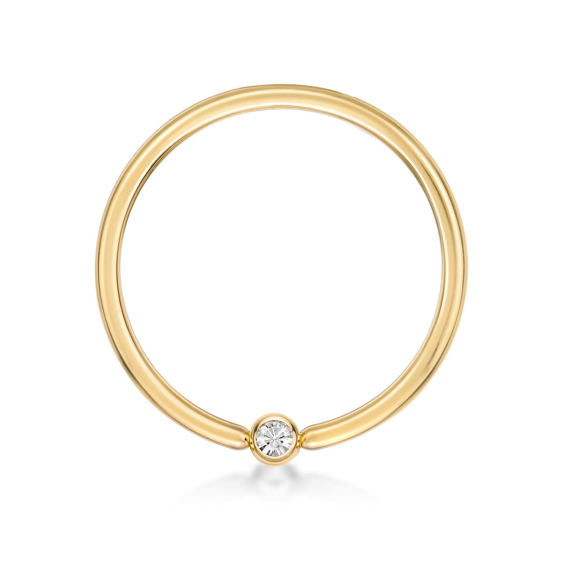 Swarovski Crystal Captive Bead Nipple Hoop - 14G