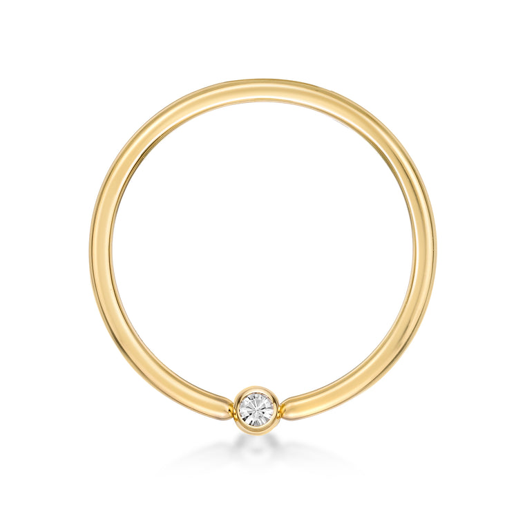 Swarovski Crystal Captive Bead Nipple Hoop - 14G