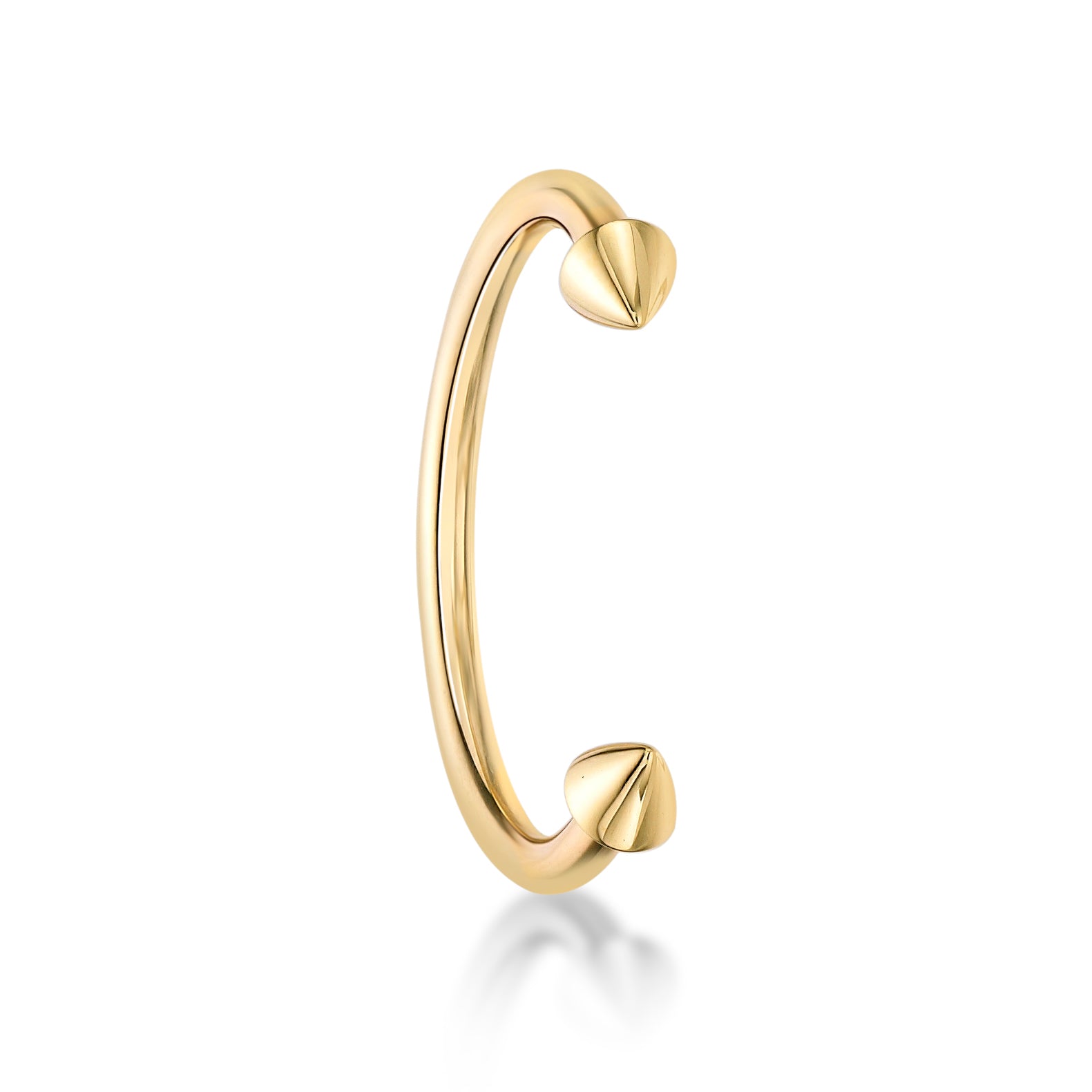 Spiked Horseshoe Nipple Ring - 14G