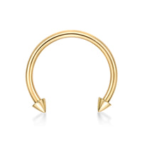 Spiked Horseshoe Nipple Ring - 14G