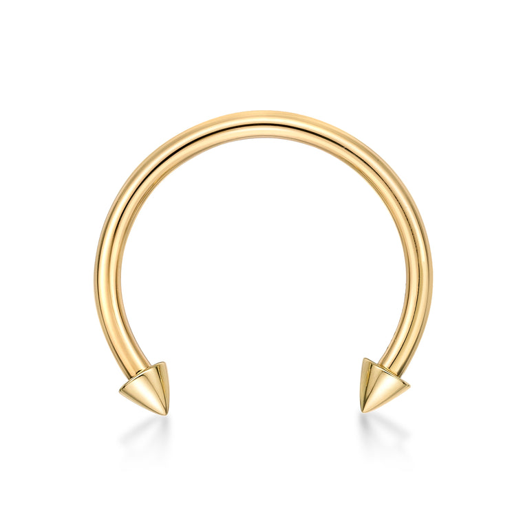 Spiked Horseshoe Nipple Ring - 14G