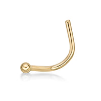 14K Screw Ball Nose Ring - 20G