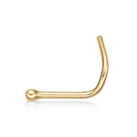 14K Screw Ball Nose Ring - 20G