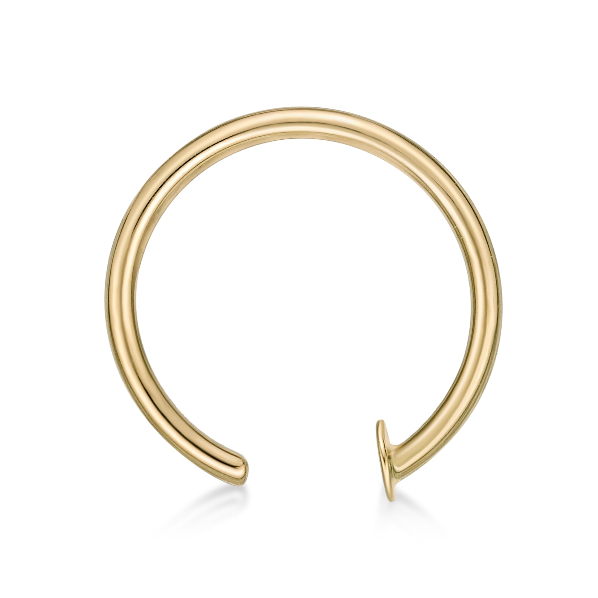 14K Open Hoop Nose Ring - 20G
