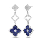 Flora Grand Triple Flower Cubic Zirconia Drop Earrings