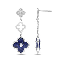 Flora Grand Triple Flower Cubic Zirconia Drop Earrings