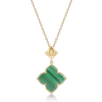 Flora Classic Double Flower Pendant Necklace