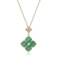 Flora Classic Double Flower Pendant Necklace
