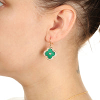 Flora Halo Flower Hook Earrings