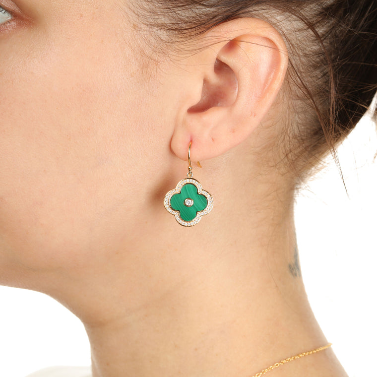 Flora Halo Flower Hook Earrings