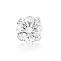 14K Gold Straight Bone Diamond Nose Stud - 22G