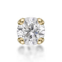 14K Gold Straight Bone Diamond Nose Stud - 22G