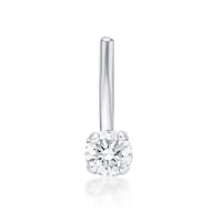 14K L-Shaped Diamond Nose Stud - 22G