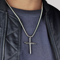 Nail Cross Pendant in Stainless Steel