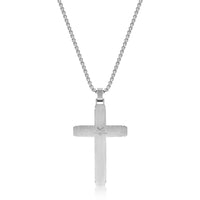 Diamond Two-Tone Cross Cross Pendant in Black