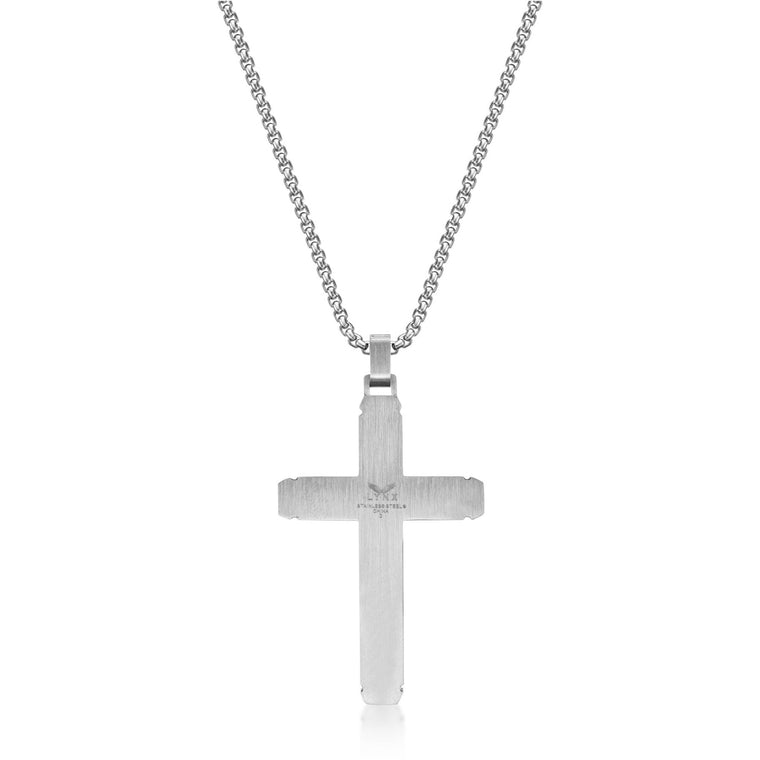 Diamond Two-Tone Cross Cross Pendant in Black