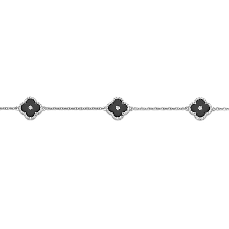 Flora Halo Three-Station Flower Bracelet