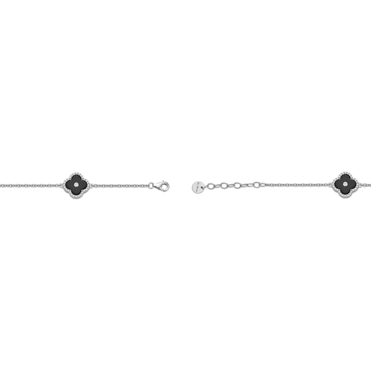 Flora Halo Three-Station Flower Bracelet