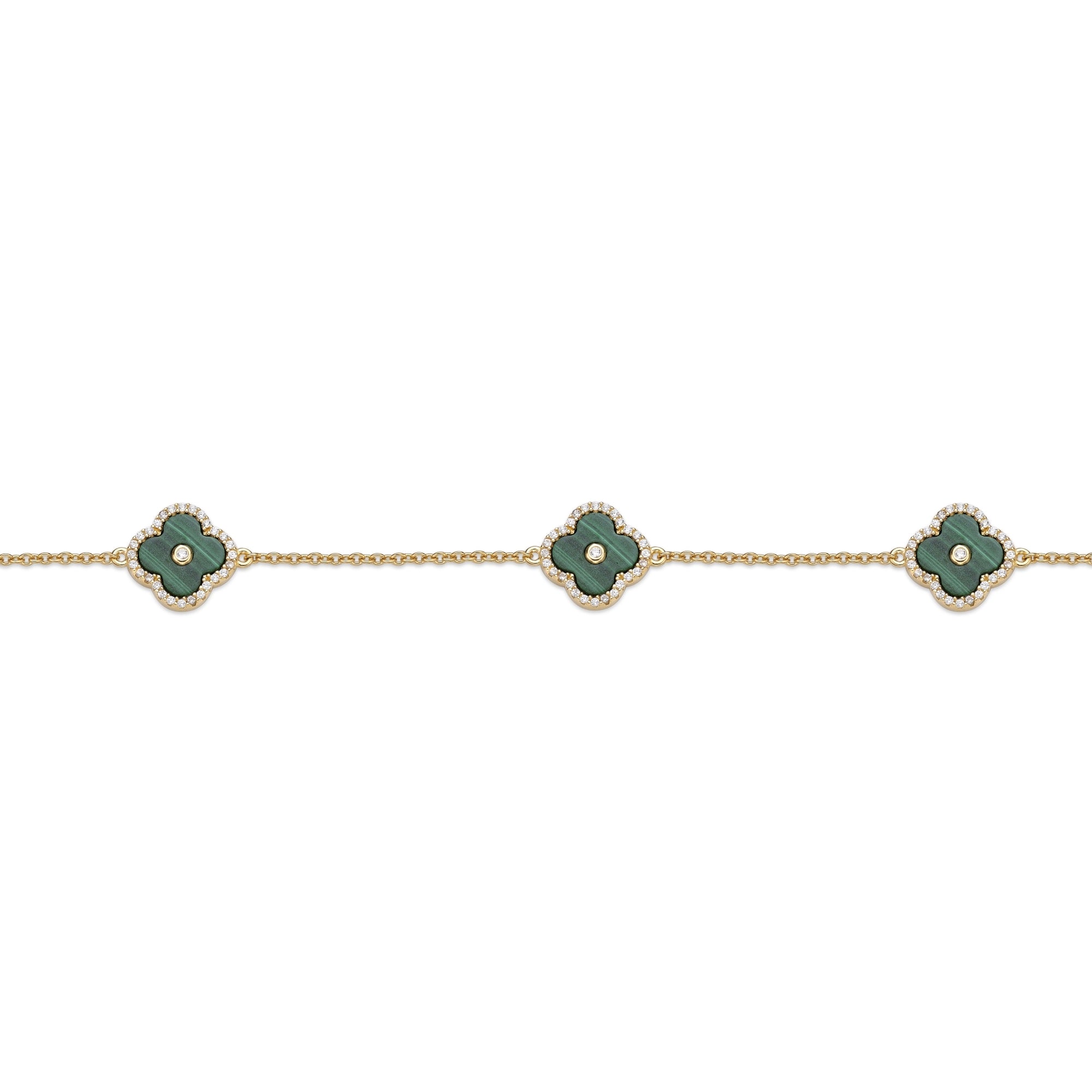 Flora Halo Three-Station Flower Bracelet