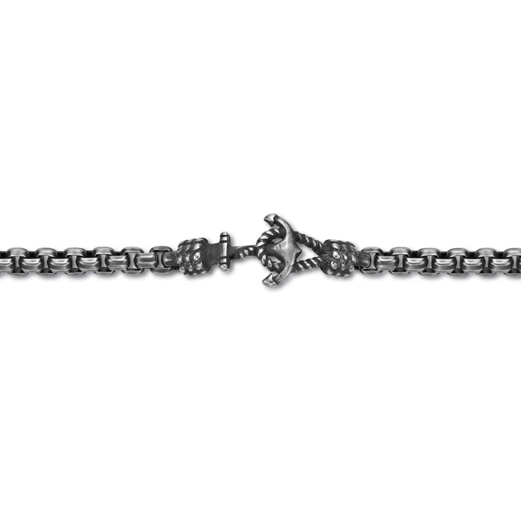 Anchor Bracelet in Black Finish Stainless Steel