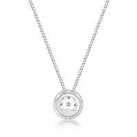 0.33 Carat Lab Grown Diamond Round Pendant Necklace for Women in 10k White Gold on 18 Inch Chain (G-H, VS2-SI1) Spring Ring 