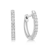 0.25 Carat Lab Grown Diamond Hinged Hoop Earrings in 925 Sterling Silver (G-H, VS2-SI1)