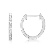 0.66 Carat Lab Grown Diamond Hinged Hoop Earrings in 925 Sterling Silver (G-H, VS2-SI1)