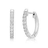 0.66 Carat Lab Grown Diamond Hinged Hoop Earrings in 925 Sterling Silver (G-H, VS2-SI1)